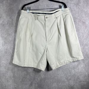 Polo Ralph Lauren Chino Shorts‎ Mens Size 38 Beige Pleated Front Preppy Casual